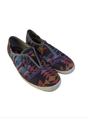 Keds Multicolor Geometric Slip On Canvas Sneakers Women’s Size 8.5